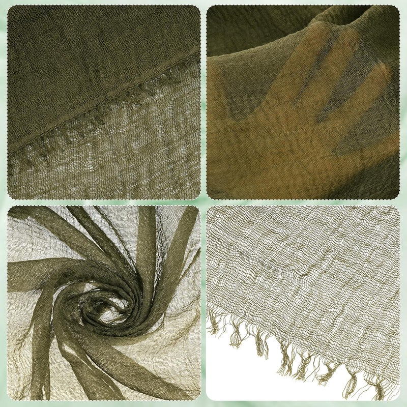 Nydotd Women Summer Cotton Linen Scarf Crinkle Long Beach Shawl Wrap hijab with Fringe - Image 3